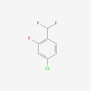 molecular formula C7H4ClF3 B1391494 4-Chloro-1-(difluoromethyl)-2-fluorobenzene CAS No. 1214337-46-8