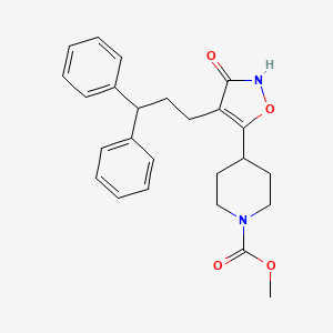 molecular formula C25H28N2O4 B13914962 Methyl 4-(4-(3,3-diphenylpropyl)-3-oxo-2,3-dihydroisoxazol-5-yl)piperidine-1-carboxylate 