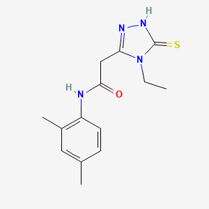 N-(2,4-dimethylphenyl)-2-(4-ethyl-5-sulfanyl-4H-1,2,4-triazol-3-yl)acetamide