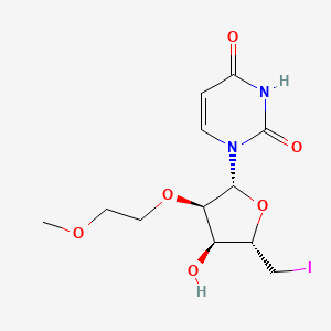 1-[(2R,3R,4S,5S)-4-hydroxy-5-(iodomethyl)-3-(2-methoxyethoxy)oxolan-2-yl]pyrimidine-2,4-dione