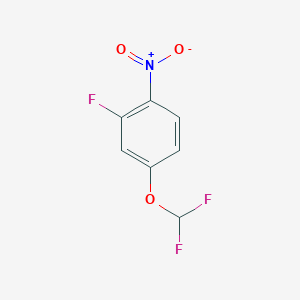 molecular formula C7H4F3NO3 B1391500 4-(Difluoromethoxy)-2-fluoro-1-nitrobenzene CAS No. 1214336-83-0