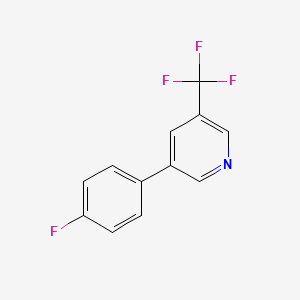 molecular formula C12H7F4N B1391501 3-(4-Fluorophenyl)-5-(trifluoromethyl)pyridine CAS No. 1214329-49-3