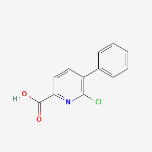 molecular formula C12H8ClNO2 B1391503 6-氯-5-苯基吡啶-2-甲酸 CAS No. 1214352-99-4