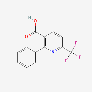 molecular formula C13H8F3NO2 B1391504 2-Phenyl-6-(trifluoromethyl)-3-pyridinecarboxylic acid CAS No. 149770-28-5