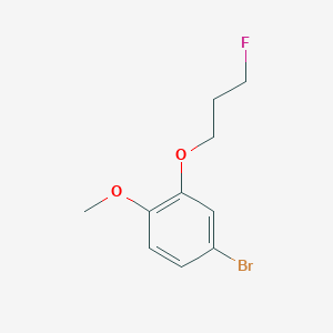 molecular formula C10H12BrFO2 B13915056 4-Bromo-2-(3-fluoropropoxy)-1-methoxybenzene 