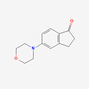 molecular formula C13H15NO2 B1391506 5-吗啉代-2,3-二氢-1H-茚-1-酮 CAS No. 760995-19-5