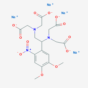 Tetrasodium;2-[[2-[bis(carboxylatomethyl)amino]-2-(4,5-dimethoxy-2-nitrophenyl)ethyl]-(carboxylatomethyl)amino]acetate