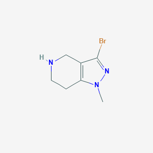 molecular formula C7H10BrN3 B13915098 3-Bromo-1-methyl-4,5,6,7-tetrahydropyrazolo[4,3-c]pyridine 