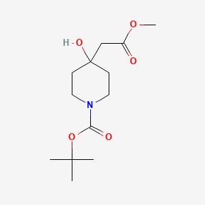 tert-Butyl 4-hydroxy-4-(2-methoxy-2-oxoethyl)piperidine-1-carboxylate