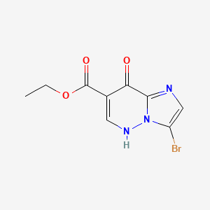 molecular formula C9H8BrN3O3 B13915114 Ethyl 3-bromo-8-hydroxyimidazo[1,2-b]pyridazine-7-carboxylate 