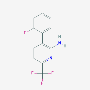 molecular formula C12H8F4N2 B1391513 3-(2-Fluorophenyl)-6-(trifluoromethyl)pyridin-2-amine CAS No. 1214351-95-7