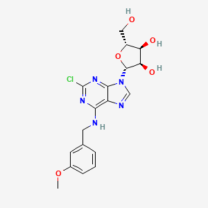 (2R,3R,4S,5R)-2-[2-chloro-6-[(3-methoxyphenyl)methylamino]purin-9-yl]-5-(hydroxymethyl)oxolane-3,4-diol