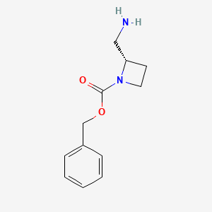 molecular formula C12H16N2O2 B13915160 BenZyl (2S)-2-(aminomethyl)aZetidine-1-carboxylate 