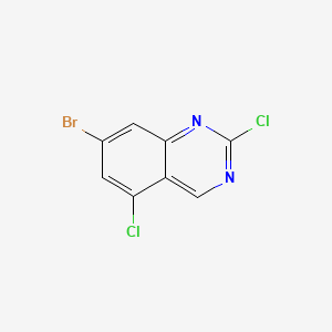 molecular formula C8H3BrCl2N2 B13915163 7-Bromo-2,5-dichloroquinazoline 