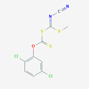 molecular formula C10H6Cl2N2OS3 B13915185 O-(2,5-Dichlorophenyl) S-[cyanamide(methylthio)-methyl] carbonodithioate 