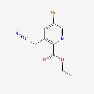 Ethyl 5-bromo-3-(cyanomethyl)pyridine-2-carboxylate