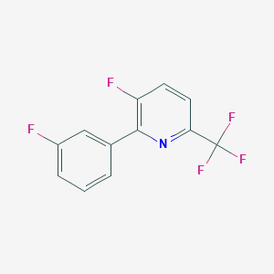 molecular formula C12H6F5N B1391526 3-Fluoro-2-(3-fluorophenyl)-6-(trifluoromethyl)pyridine CAS No. 1214391-11-3