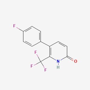 molecular formula C12H7F4NO B1391527 5-(4-Fluorophenyl)-6-(trifluoromethyl)pyridin-2-ol CAS No. 1214390-86-9