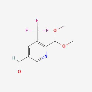 6-(Dimethoxymethyl)-5-(trifluoromethyl)nicotinaldehyde