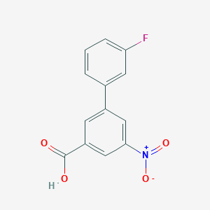 molecular formula C13H8FNO4 B1391530 3-(3-氟苯基)-5-硝基苯甲酸 CAS No. 1214381-81-3