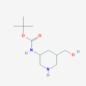 molecular formula C11H22N2O3 B13915301 Tert-butyl (5-(hydroxymethyl)piperidin-3-yl)carbamate 