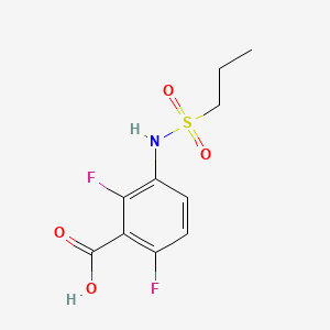 molecular formula C10H11F2NO4S B1391532 2,6-Difluoro-3-(propylsulfonaMido)benzoic acid CAS No. 1103234-56-5