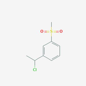 molecular formula C9H11ClO2S B13915321 1-(1-Chloroethyl)-3-(methylsulfonyl)benzene 