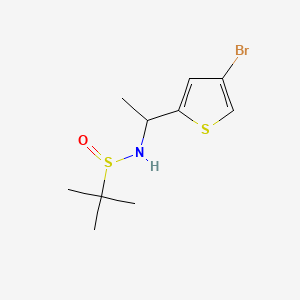 N-(1-(4-Bromothiophen-2-yl)ethyl)-2-methylpropane-2-sulfinamide