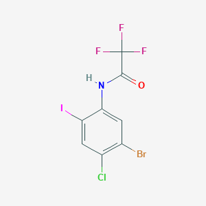 molecular formula C8H3BrClF3INO B13915367 N-(5-bromo-4-chloro-2-iodophenyl)-2,2,2-trifluoroacetamide 