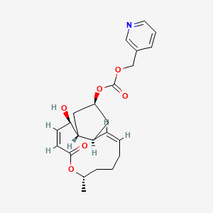 [(1R,2R,3Z,7S,11Z,13S,15S)-2-hydroxy-7-methyl-5-oxo-6-oxabicyclo[11.3.0]hexadeca-3,11-dien-15-yl] pyridin-3-ylmethyl carbonate