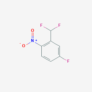 molecular formula C7H4F3NO2 B1391538 2-(二氟甲基)-4-氟-1-硝基苯 CAS No. 1214333-17-1