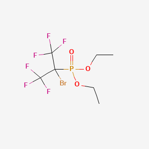 molecular formula C7H10BrF6O3P B13915380 2-Bromohexafluoroisopropyldiethylphosphonate 