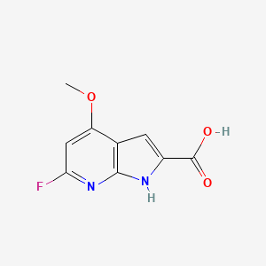 molecular formula C9H7FN2O3 B13915413 6-Fluoro-4-methoxy-1H-pyrrolo[2,3-b]pyridine-2-carboxylic acid 