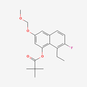 8-Ethyl-7-fluoro-3-(methoxymethoxy)naphthalen-1-yl pivalate