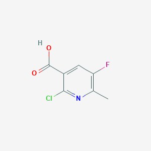 molecular formula C7H5ClFNO2 B13915435 2-Chloro-5-fluoro-6-methylnicotinic acid 