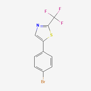 molecular formula C10H5BrF3NS B13915457 5-(4-Bromophenyl)-2-(trifluoromethyl)thiazole 