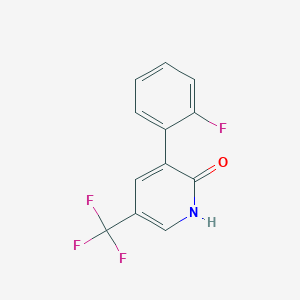 molecular formula C12H7F4NO B1391547 3-(2-Fluorophenyl)-5-(trifluoromethyl)pyridin-2-ol CAS No. 1214342-62-7