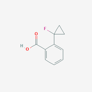 molecular formula C10H9FO2 B13915489 2-(1-Fluorocyclopropyl)benzoic acid 