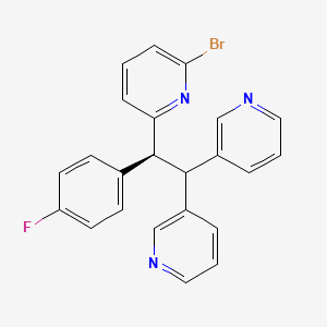 molecular formula C23H17BrFN3 B13915501 (S)-3-(2-(6-bromopyridin-2-yl)-2-(4-fluorophenyl)-1-(pyridin-3-yl)ethyl)pyridine 