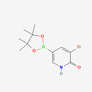 molecular formula C11H15BBrNO3 B13915512 3-Bromo-5-(4,4,5,5-tetramethyl-1,3,2-dioxaborolan-2-YL)pyridin-2-OL 