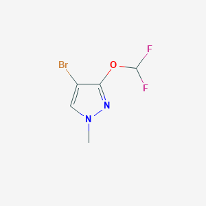 molecular formula C5H5BrF2N2O B13915516 4-Bromo-3-(difluoromethoxy)-1-methyl-pyrazole 