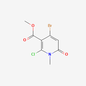 molecular formula C8H7BrClNO3 B13915540 Methyl 4-bromo-2-chloro-1-methyl-6-oxo-1,6-dihydropyridine-3-carboxylate 