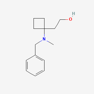 molecular formula C14H21NO B13915545 2-[1-[Benzyl(methyl)amino]cyclobutyl]ethanol 