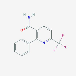 molecular formula C13H9F3N2O B1391557 2-Phenyl-6-(trifluoromethyl)nicotinamide CAS No. 1214379-25-5