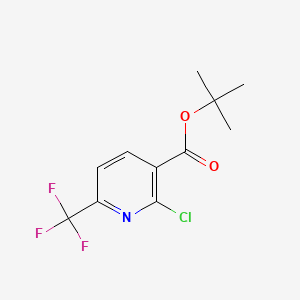 molecular formula C11H11ClF3NO2 B13915596 Tert-butyl 2-chloro-6-(trifluoromethyl)nicotinate 