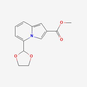 Methyl 5-(1,3-dioxolan-2-yl)indolizine-2-carboxylate