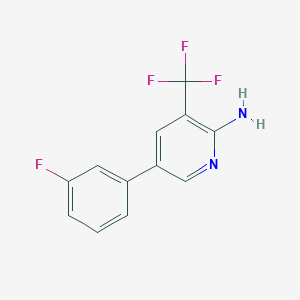 molecular formula C12H8F4N2 B1391564 5-(3-Fluorophenyl)-3-(trifluoromethyl)pyridin-2-amine CAS No. 1214365-60-2