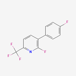 molecular formula C12H6F5N B1391566 2-Fluoro-3-(4-fluorophenyl)-6-(trifluoromethyl)pyridine CAS No. 1214332-97-4