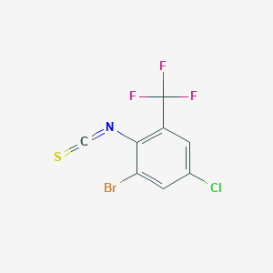 molecular formula C8H2BrClF3NS B13915666 2-Bromo-4-chloro-6-(trifluoromethyl)phenyl isothiocyanate 