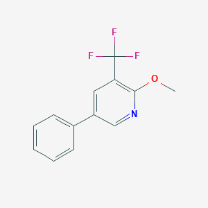B1391567 2-Methoxy-5-phenyl-3-(trifluoromethyl)pyridine CAS No. 1214369-85-3